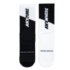 Anytlme Anywhere Chaussette De Course Unisexe, Tricotée Couleur Blanch Et Noir -Meilleur Chaussures Magasin anytlme anywhere chaussette de course unisexe tricotee couleur blanch et noir 3