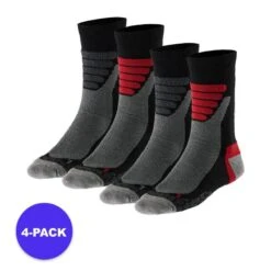 Chaussettes De Randonnée Xtreme Noires 4-PACK
