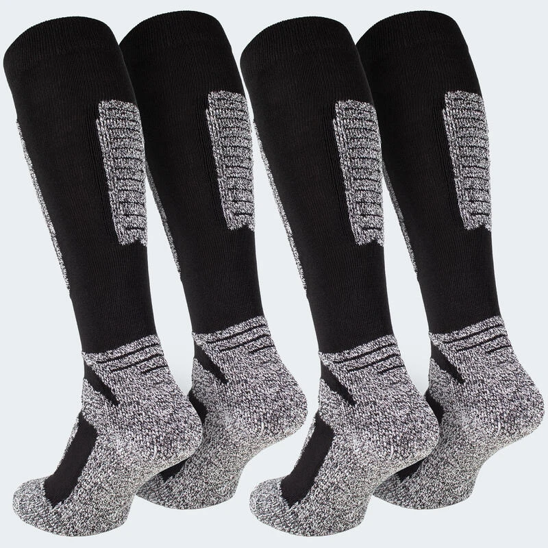 Chaussettes De Ski | 2 Paires Mi-bas Rembourrés | Femmes & Hommes | Noir 5 Chaussettes De Ski | 2 Paires Mi-bas Rembourrés | Femmes & Hommes | Noir – Image 5