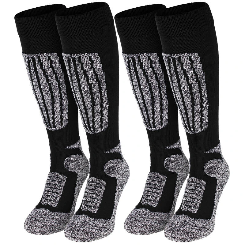 Chaussettes De Ski | 2 Paires Mi-bas Rembourrés | Femmes & Hommes | Noir 1 Chaussettes De Ski | 2 Paires Mi-bas Rembourrés | Femmes & Hommes | Noir