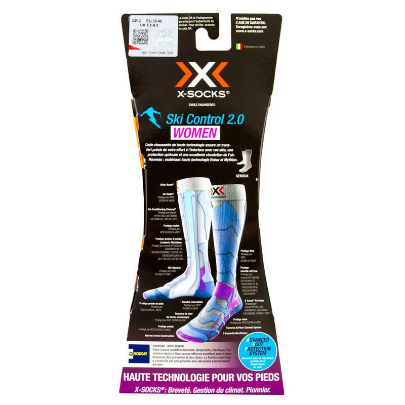 X-Socks Chaussettes De Ski Pour Femmes Ski Control 2.0 2 X-Socks Chaussettes De Ski Pour Femmes Ski Control 2.0 â Image 2