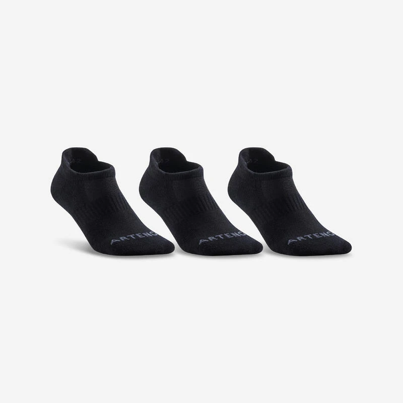 CHAUSSETTES DE SPORT BASSES ARTENGO RS 500 NOIR LOT DE 3 1 CHAUSSETTES DE SPORT BASSES ARTENGO RS 500 NOIR LOT DE 3