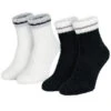 Chaussettes Douillettes | Femme | 2 Paires | Taille Unique | Noir/Blanc
