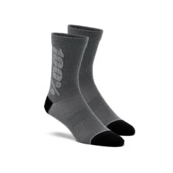 100% Chaussettes Rythym (merino) - Charcoal/Grey