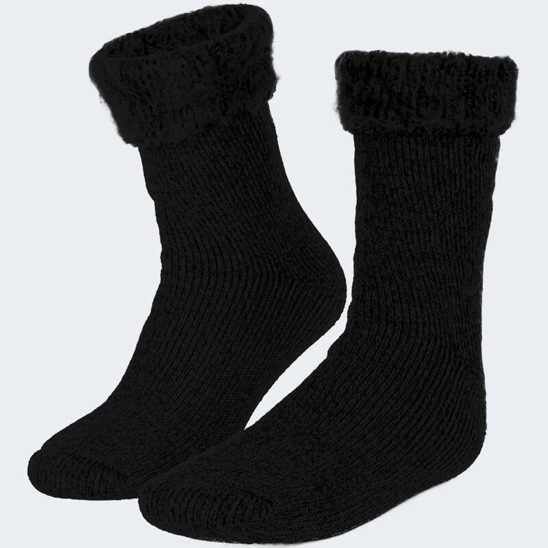 Chaussettes Thermiques 'fleecy' | Femme | Taille Unique | Noir 2 Chaussettes Thermiques 'fleecy' | Femme | Taille Unique | Noir – Image 2