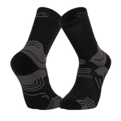 BV Sport Chaussettes TREK GR HAUTE Noir/Gris