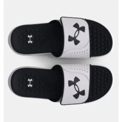 CLAQUETTE UNDER ARMOUR BLANC/NOIR -Meilleur Chaussures Magasin claquette under armour blancnoir 2