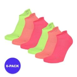 Lot De 6 Paires De Chaussettes Xtreme Fitness Sneaker Multi-néon