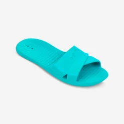 Sandale Claquette Piscine Femme SLAP 100 BASIC Bleu Mer -Meilleur Chaussures Magasin sandale claquette piscine femme slap 100 basic bleu mer 3