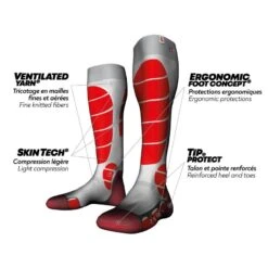 Monnet Ski X-Light. Chaussettes De Ski Extra-fine En Laine Mérinos. -Meilleur Chaussures Magasin ski x light chaussettes de ski extra fine en laine merinos 4