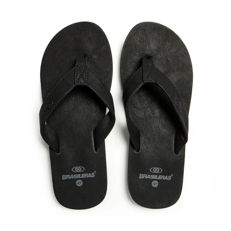 Tongs Noires Avec Semelles Antidérapantes Pour Hommes 6 Tongs Noires Avec Semelles Antidérapantes Pour Hommes – Image 6