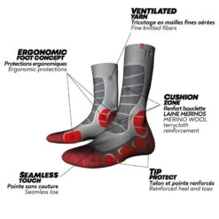 Monnet TREK EXTRA LIGHT - Chaussettes De Randonnée Extra Fines 63% Laine Mérinos. -Meilleur Chaussures Magasin trek extra light chaussettes de randonnee extra fines 63 laine merinos 4