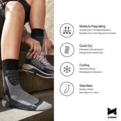 Xtreme Chaussettes De Marche 2 Paires Multicolore Noir -Meilleur Chaussures Magasin xtreme chaussettes de marche 2 paires multicolore noir 2